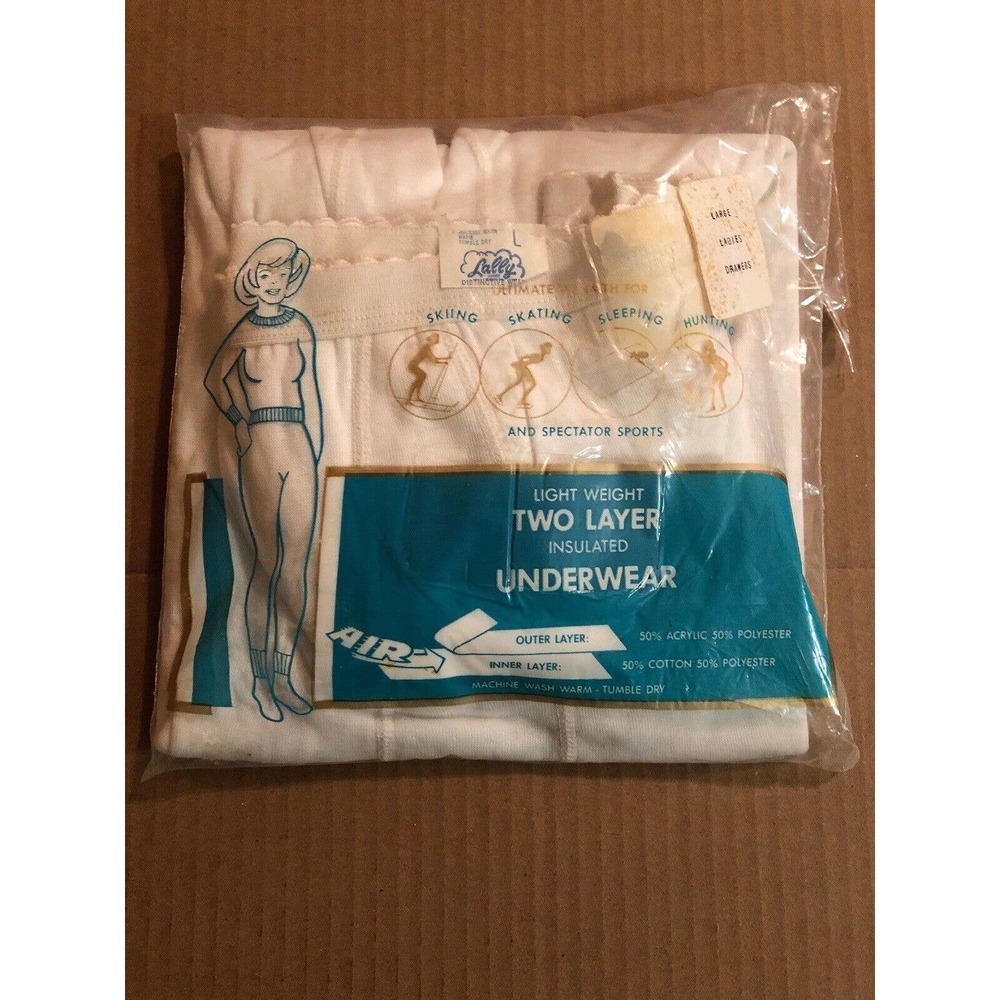 Brand New Vintage Women's Lally Thermal Underwear Pants Bottoms LARGE USA